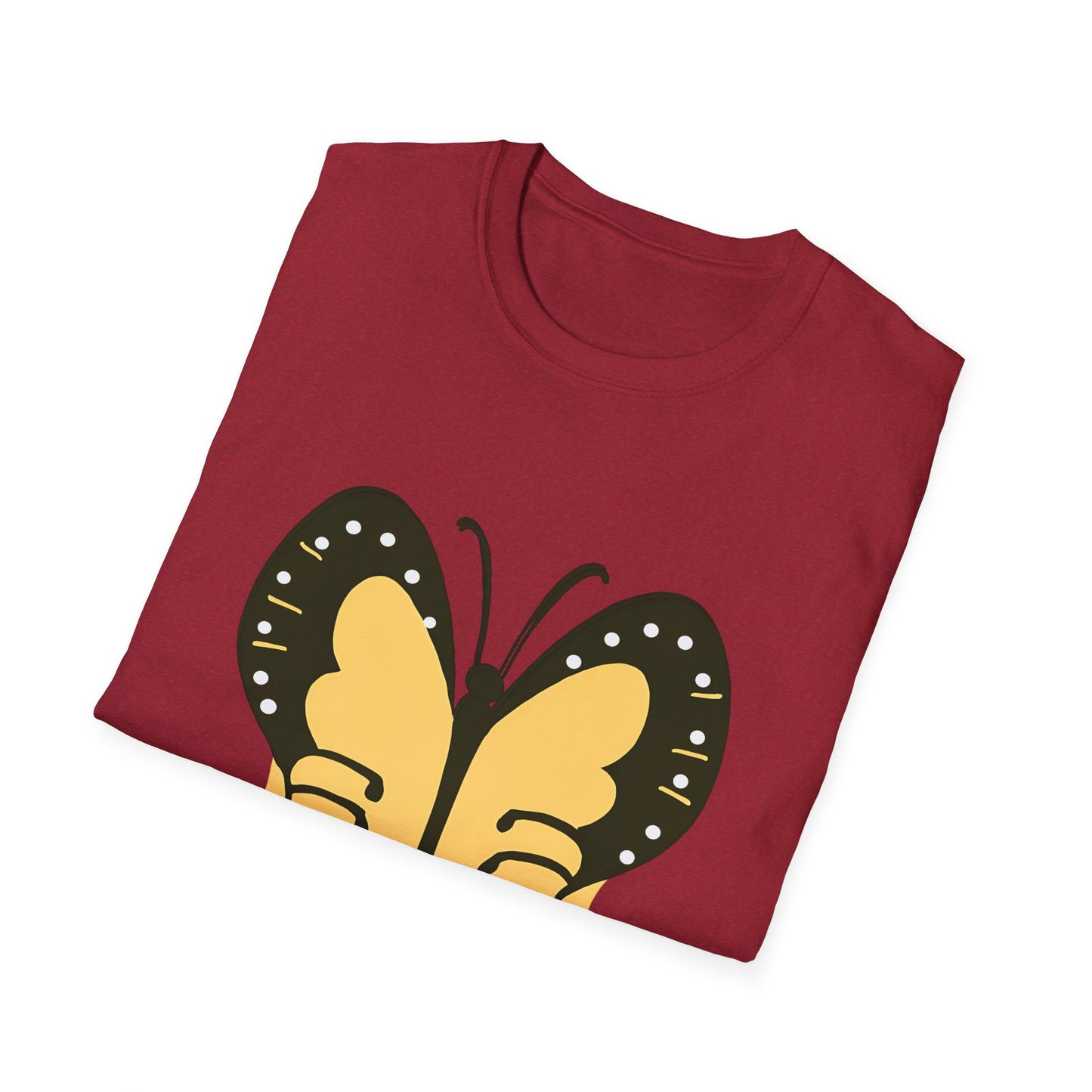 Colorful Butterfly Unisex Softstyle T-Shirt – Perfect for Nature Lovers and Casual Wear