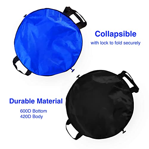 Large Durable Waterproof Combo pop up Recycle and Trash Collapsible Garbage containers, Trash cans with Zipper Cover Great for Outdoor and Indoor use - Camping, Party, Backyard