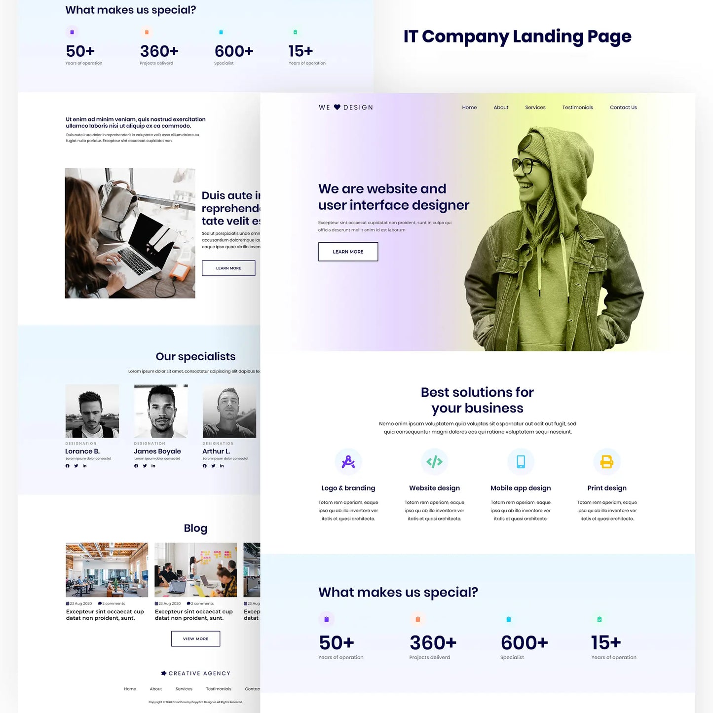 Creative Agency Landing Page Template
