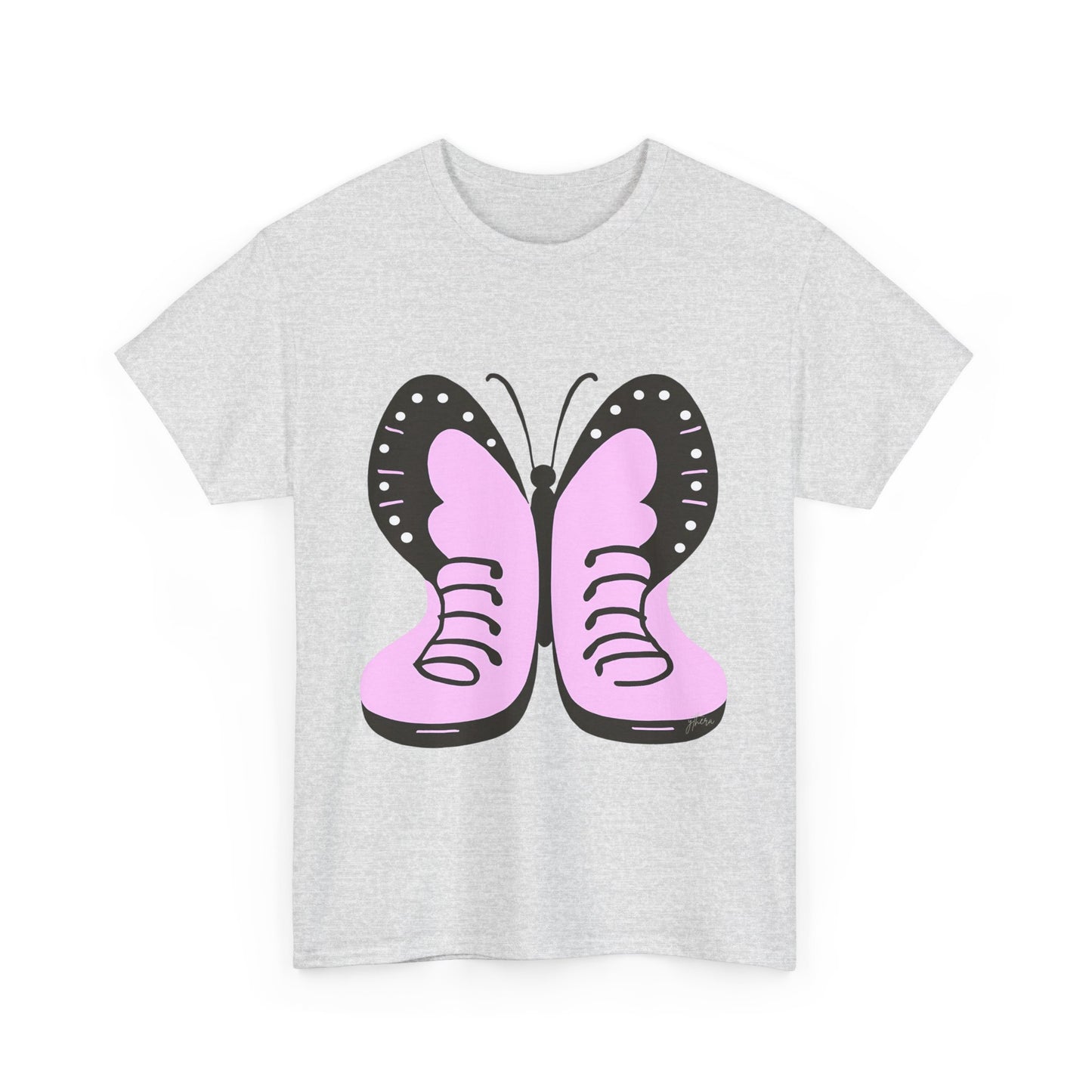 Butterfly Vibes Unisex Heavy Cotton Tee - Playful Pink Design