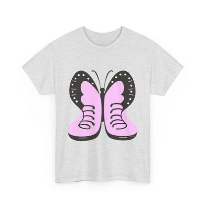 Butterfly Vibes Unisex Heavy Cotton Tee - Playful Pink Design