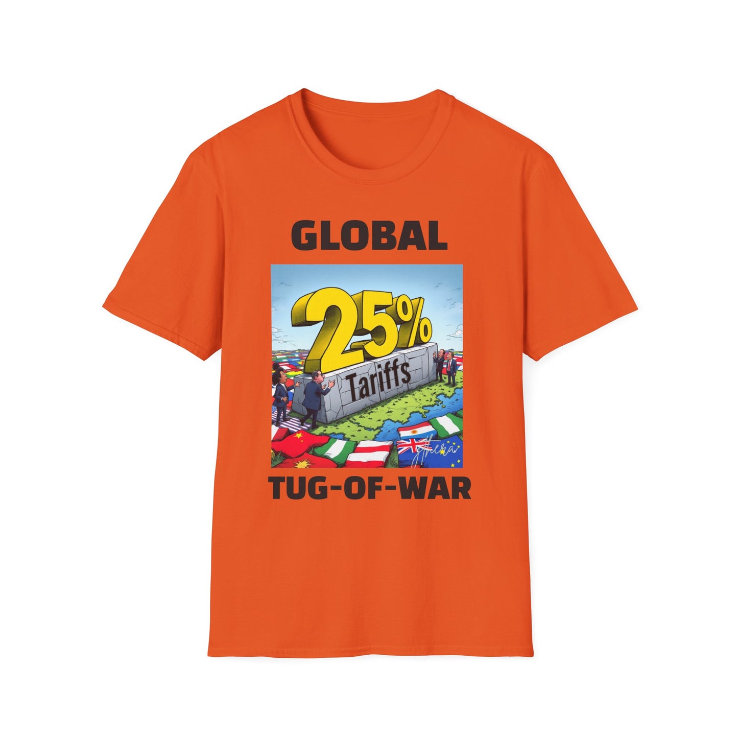 25% Tariff War Unisex T-Shirt – Political Graphic Tee, Trade War Souvenir, Economy Commentary Shirt