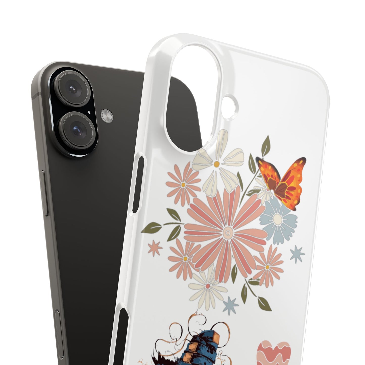 Floral Welcome Slim Phone Case - Vibrant Butterfly Design