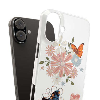Floral Welcome Slim Phone Case - Vibrant Butterfly Design