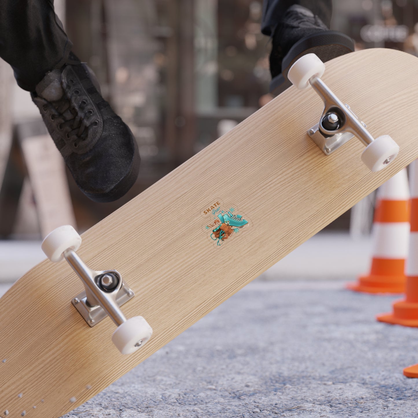 Winter Skate Gear Transparent Die-Cut Sticker - Perfect for Outdoors & Gifts