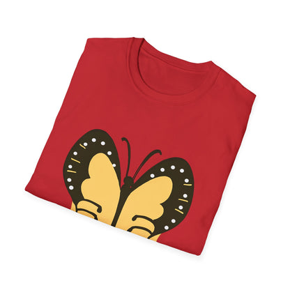 Colorful Butterfly Unisex Softstyle T-Shirt – Perfect for Nature Lovers and Casual Wear