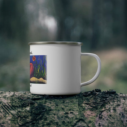 Mama Is On Break Enamel Camping Mug – Funny Mom Mug, Mother's Day Gift, Reading Lover Gift, Ceramic Coffee Mug for Women