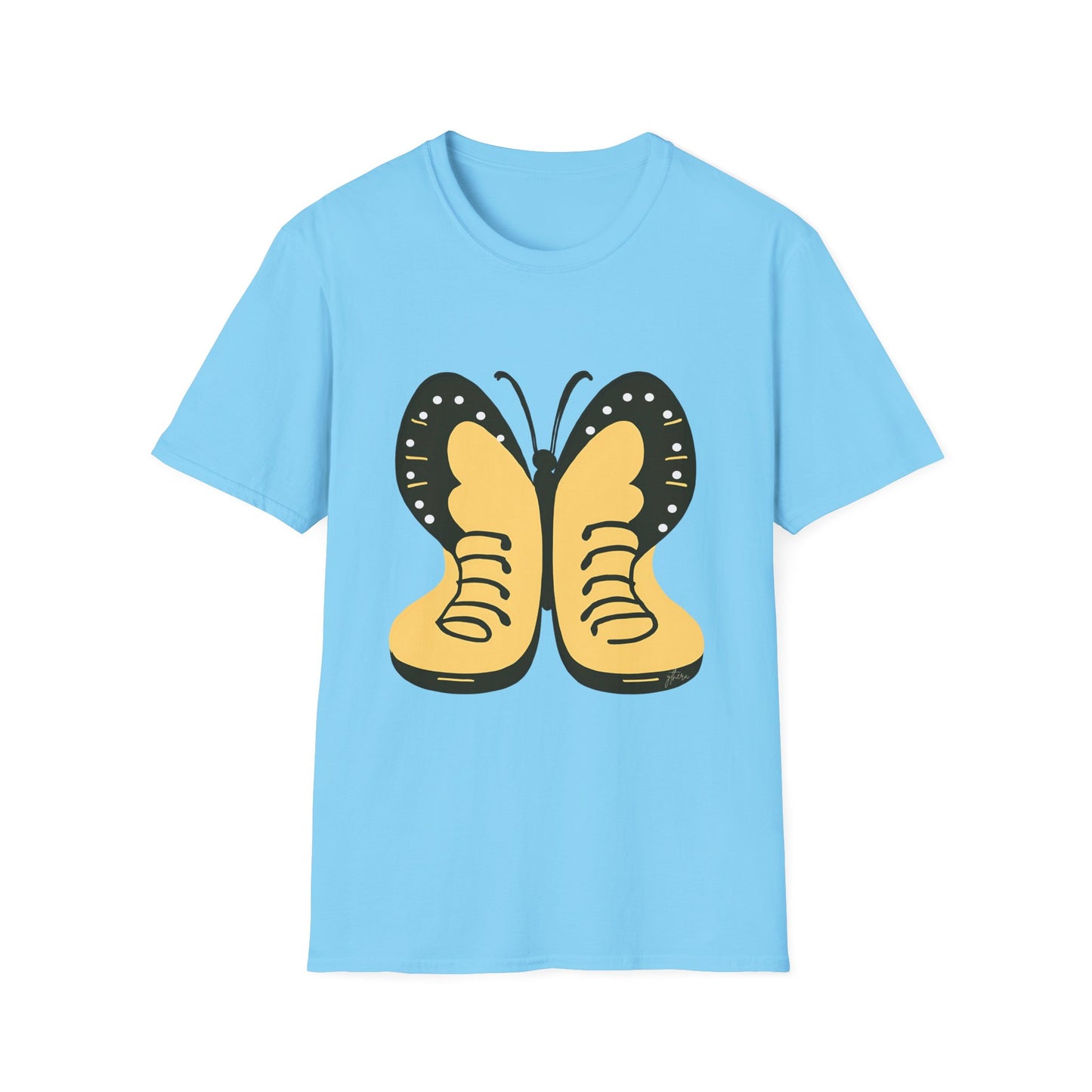 Colorful Butterfly Unisex Softstyle T-Shirt – Perfect for Nature Lovers and Casual Wear