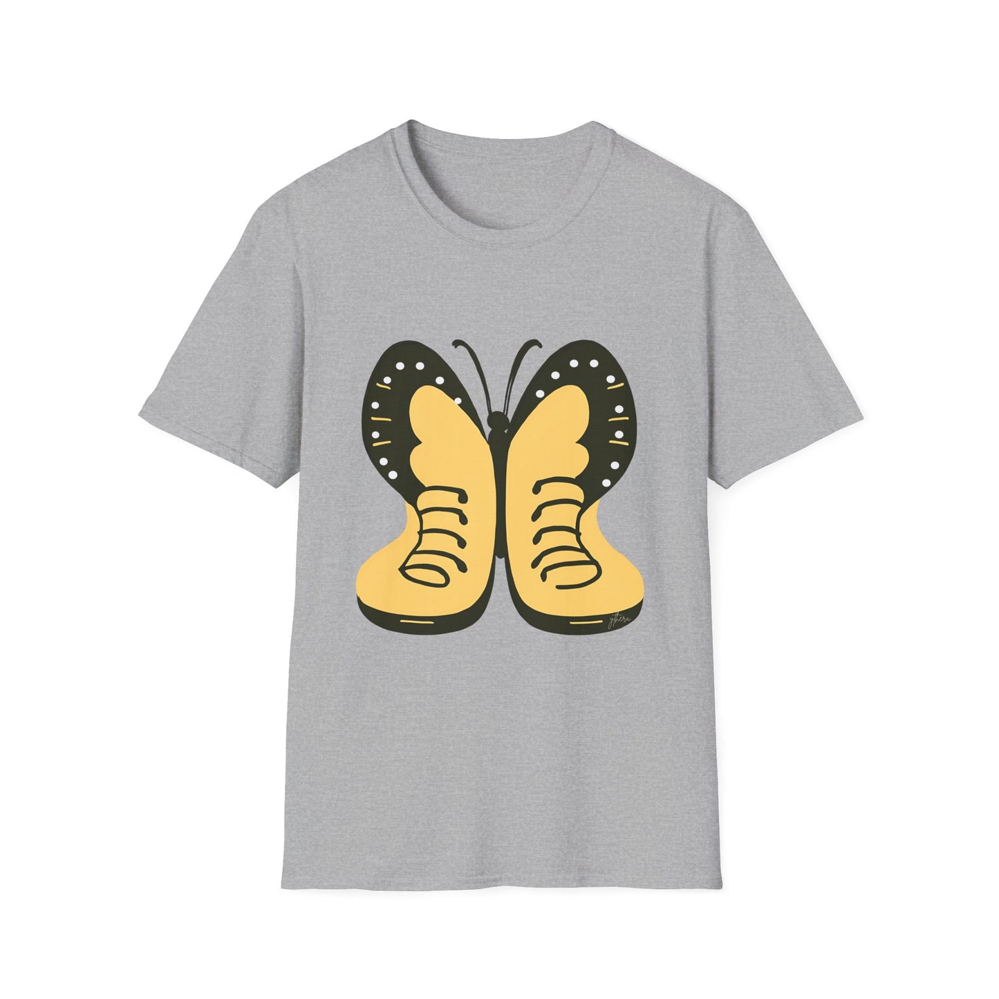 Colorful Butterfly Unisex Softstyle T-Shirt – Perfect for Nature Lovers and Casual Wear