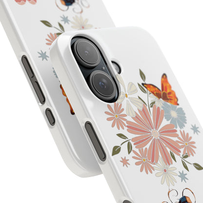 Floral Welcome Slim Phone Case - Vibrant Butterfly Design