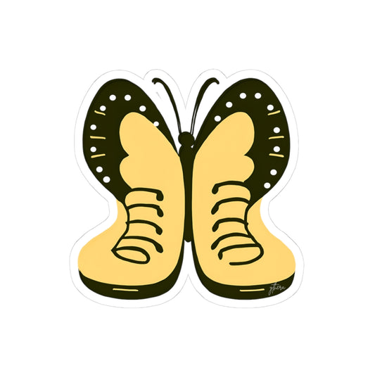 Butterfly Shoe Kiss-Cut Sticker - Fun, Colorful Décor for Laptops and Water Bottles