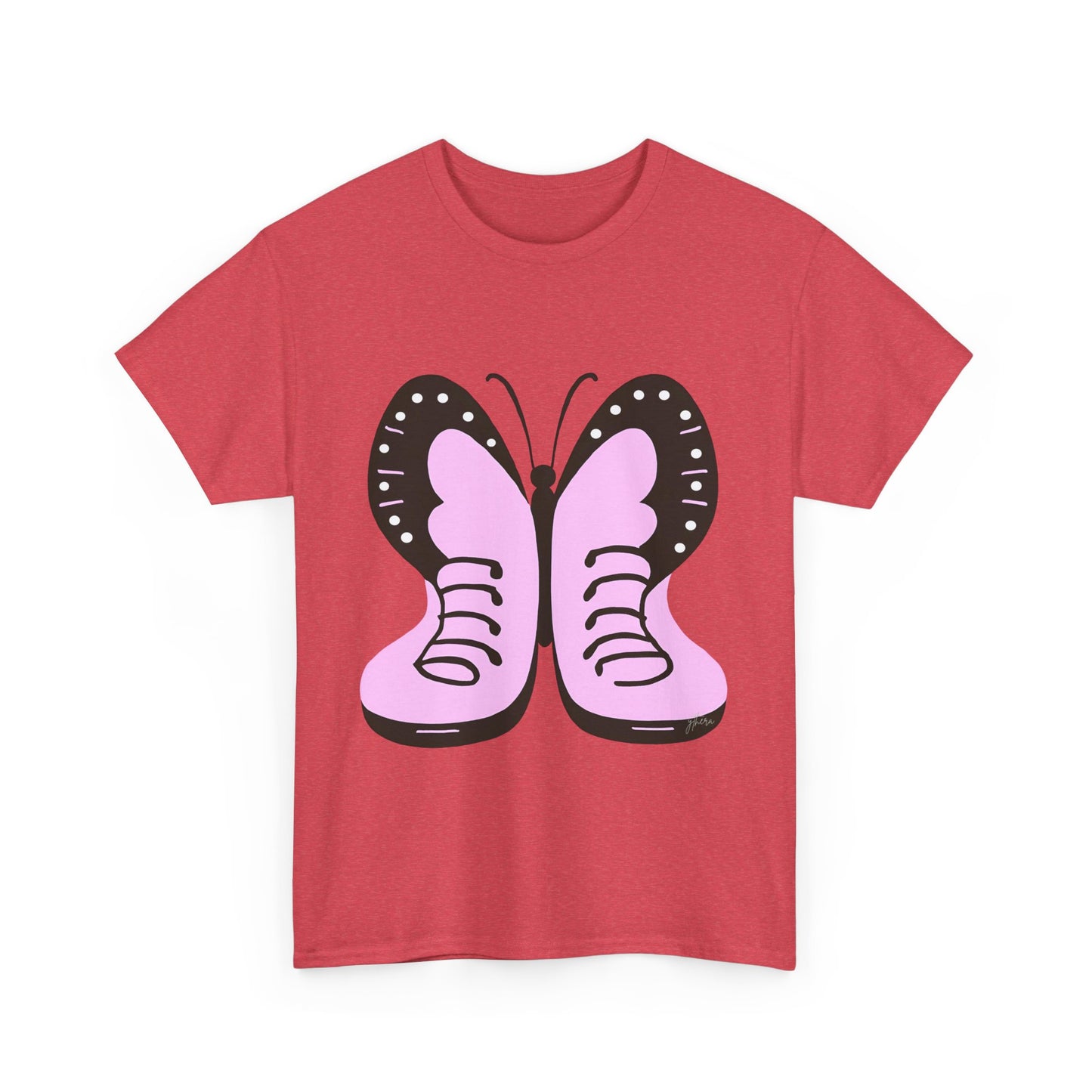 Butterfly Vibes Unisex Heavy Cotton Tee - Playful Pink Design