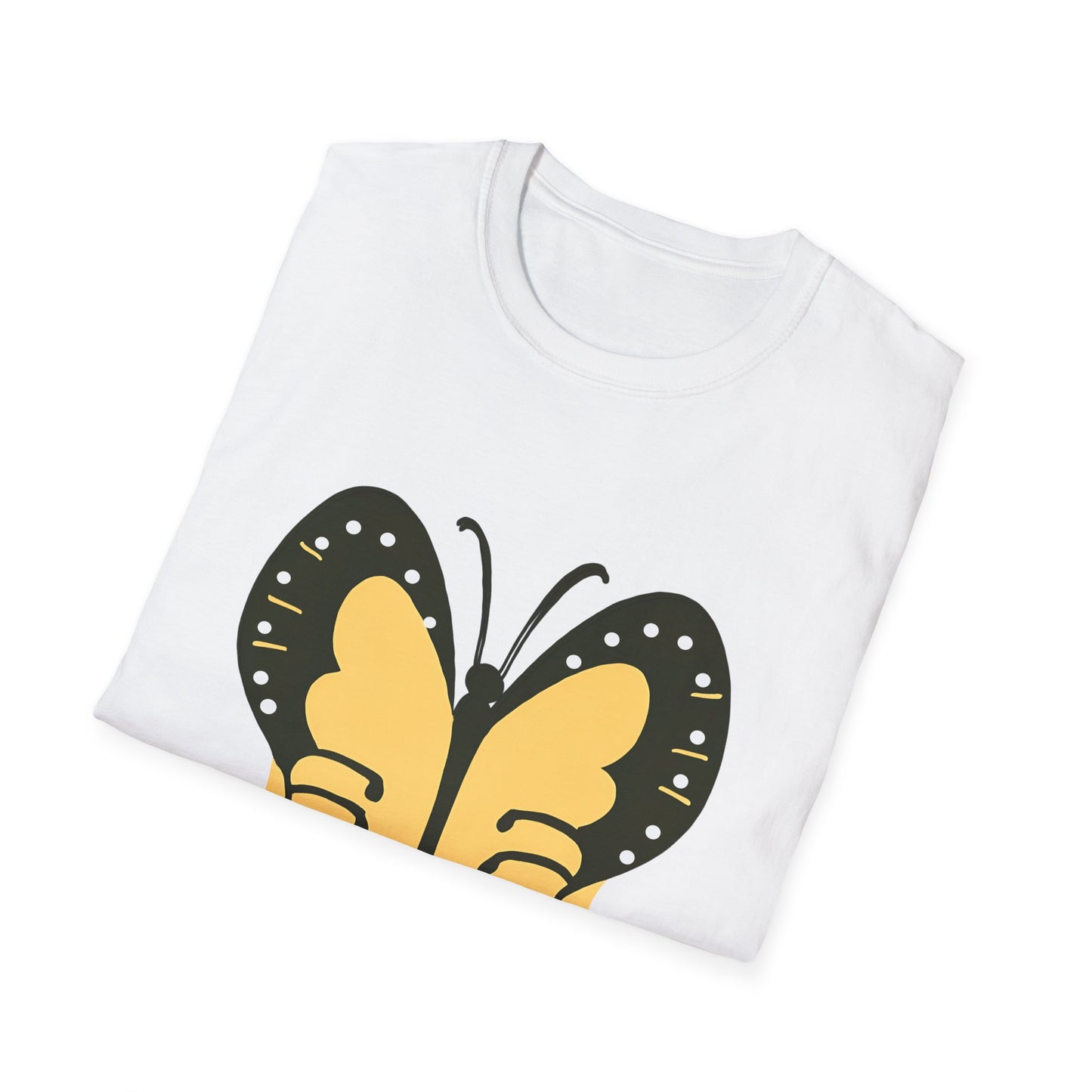 Colorful Butterfly Unisex Softstyle T-Shirt – Perfect for Nature Lovers and Casual Wear