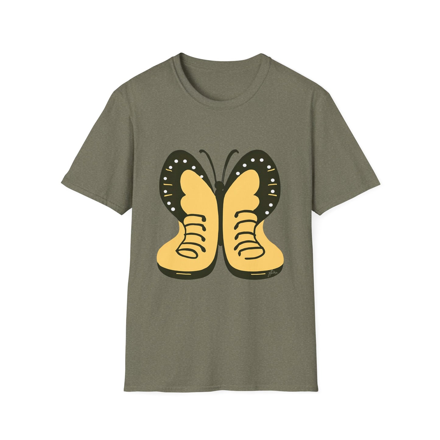 Colorful Butterfly Unisex Softstyle T-Shirt – Perfect for Nature Lovers and Casual Wear
