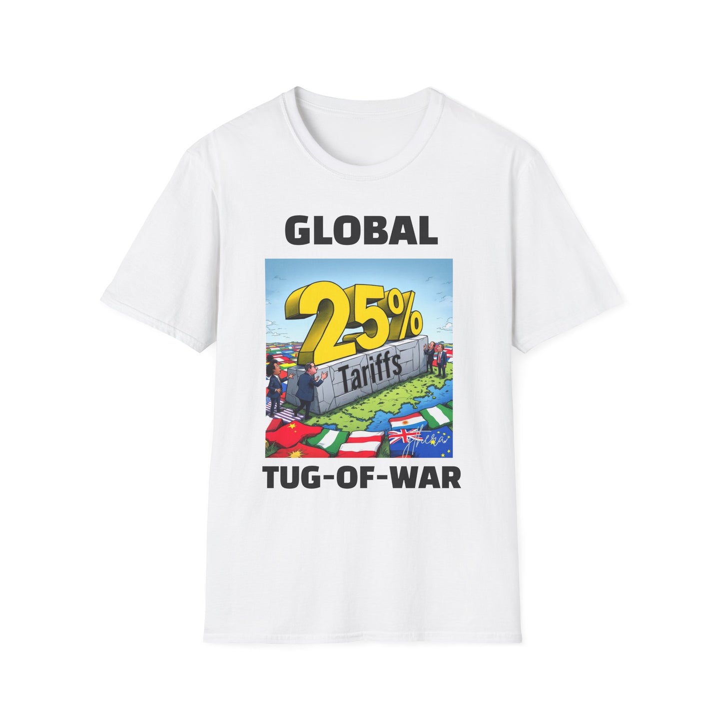 25% Tariff War Unisex T-Shirt – Political Graphic Tee, Trade War Souvenir, Economy Commentary Shirt