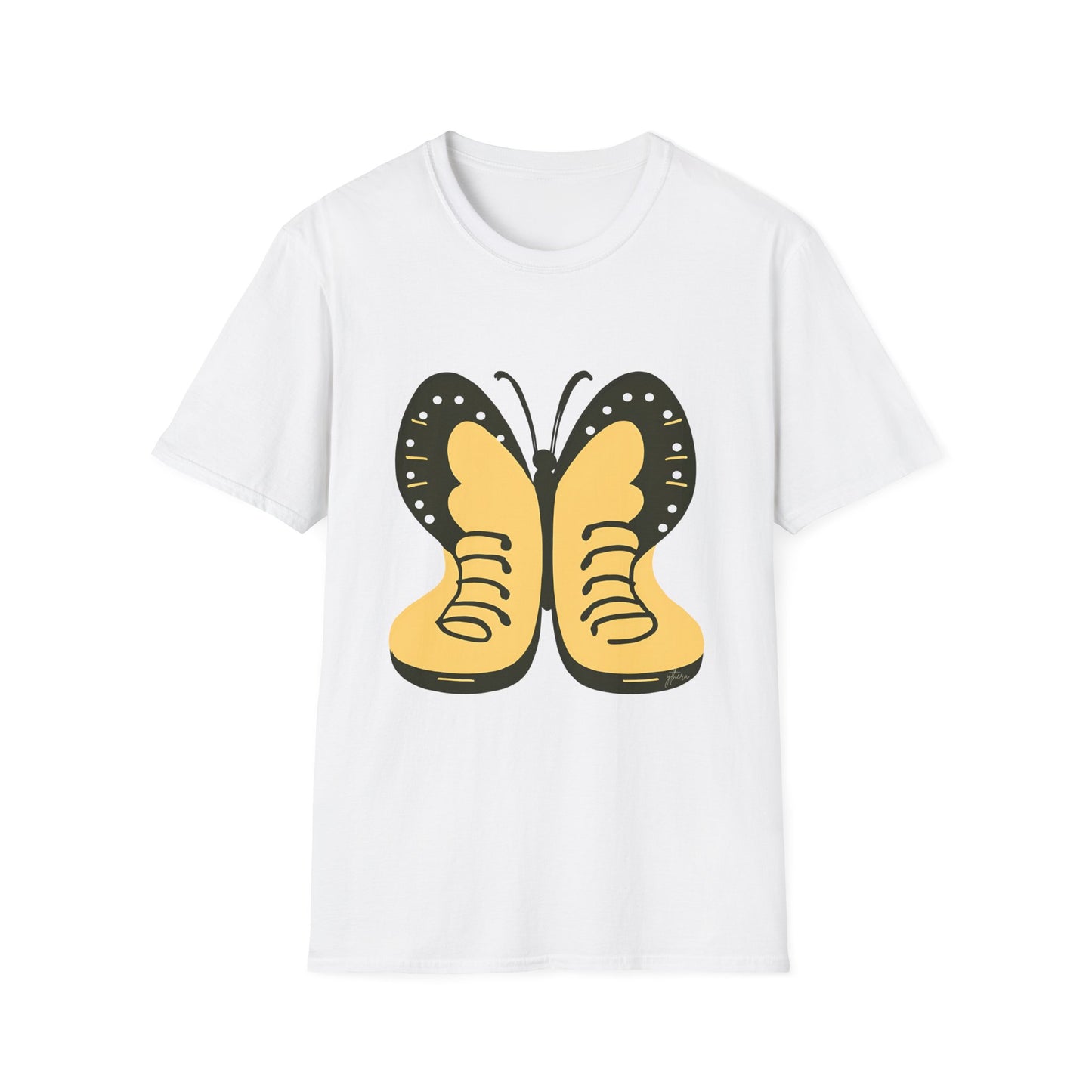 Colorful Butterfly Unisex Softstyle T-Shirt – Perfect for Nature Lovers and Casual Wear