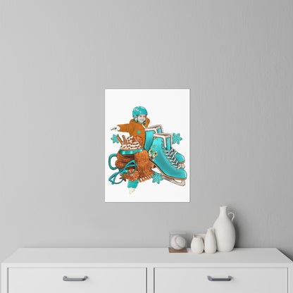 Ice Skating Wall Decals – Winter Fun Decor for Kids' Rooms