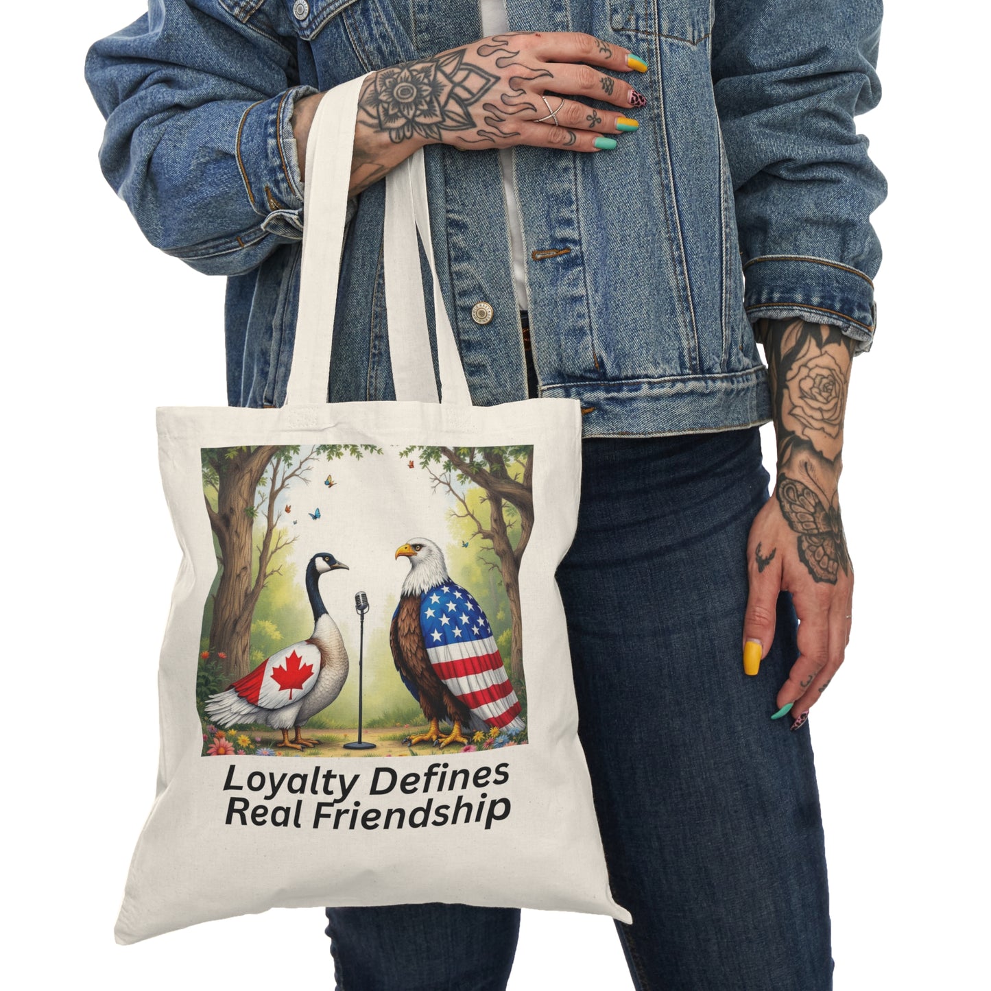 Loyalty Defines Real Friendship Natural Tote Bag