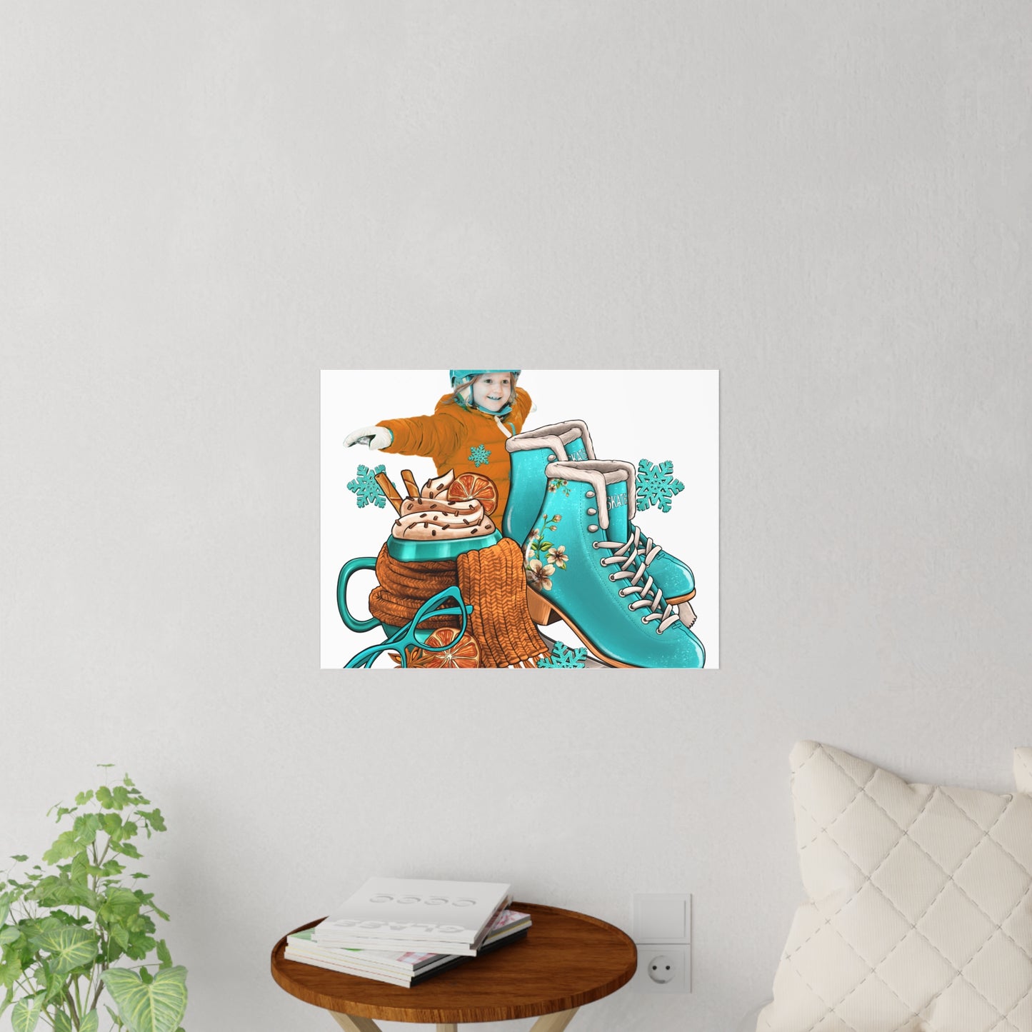 Ice Skating Wall Decals – Winter Fun Decor for Kids' Rooms