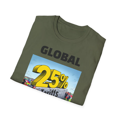 25% Tariff War Unisex T-Shirt – Political Graphic Tee, Trade War Souvenir, Economy Commentary Shirt