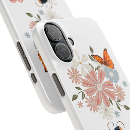 Floral Welcome Slim Phone Case - Vibrant Butterfly Design