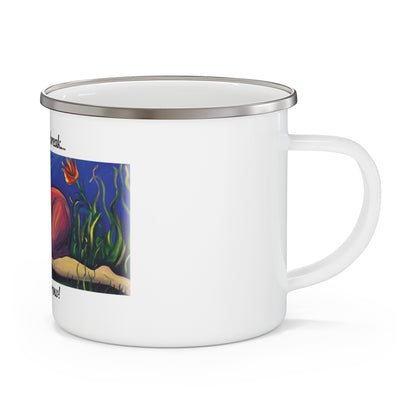 Mama Is On Break Enamel Camping Mug – Funny Mom Mug, Mother's Day Gift, Reading Lover Gift, Ceramic Coffee Mug for Women