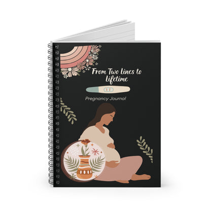 Pregnancy Journal - From Two Lines to Lifetime, Maternity Notebook, Baby Shower Gift, Expecting Mothers Planner, Personal Pregnancy Diary