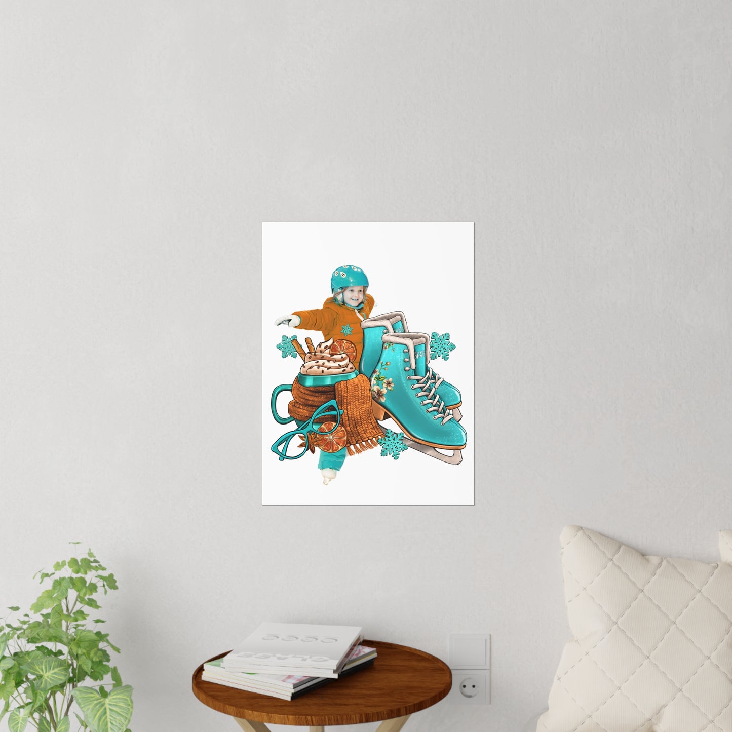 Ice Skating Wall Decals – Winter Fun Decor for Kids' Rooms