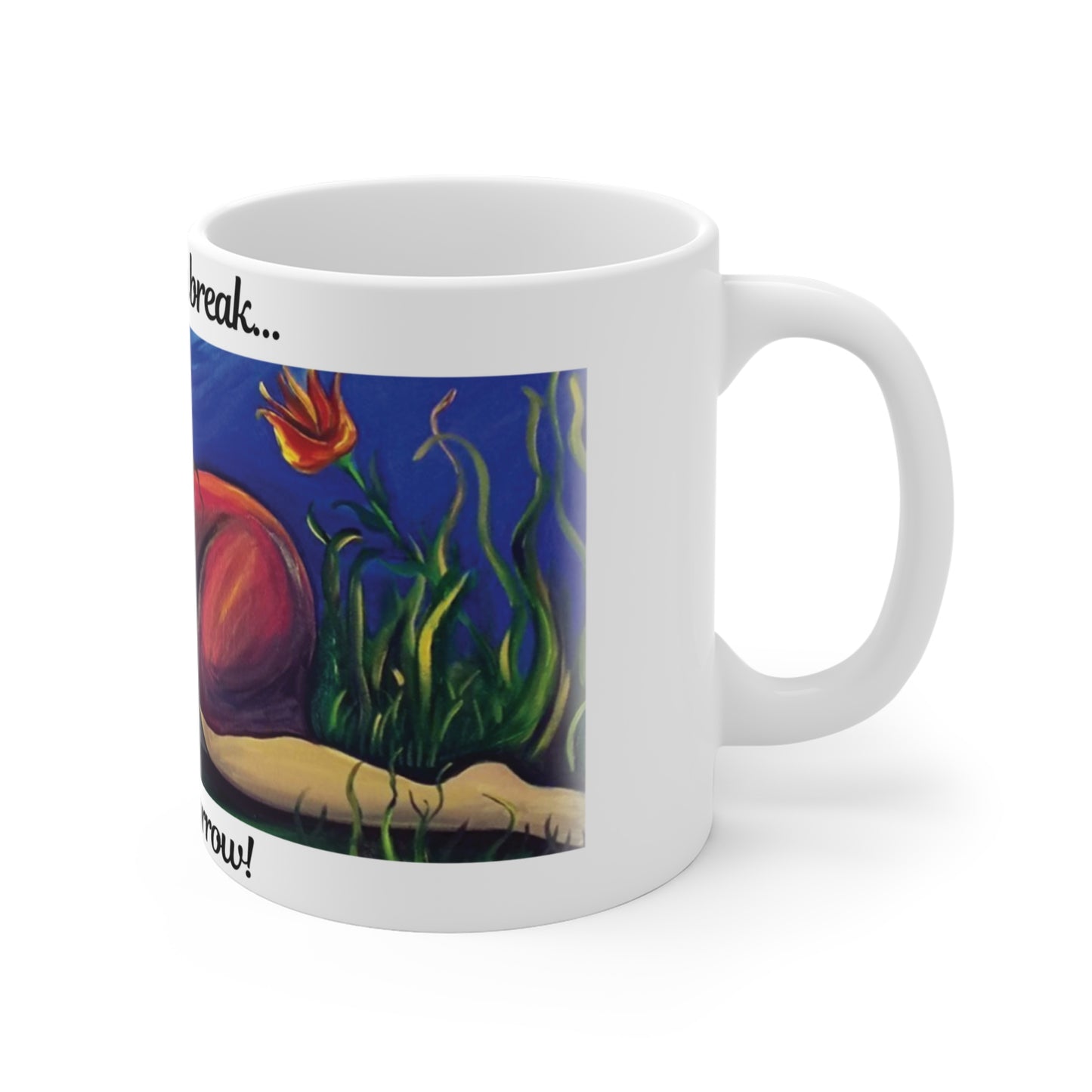 Mama Is On Break Enamel Camping Mug – Funny Mom Mug, Mother's Day Gift, Reading Lover Gift, Ceramic Coffee Mug for Women - (11oz\15oz\20oz)