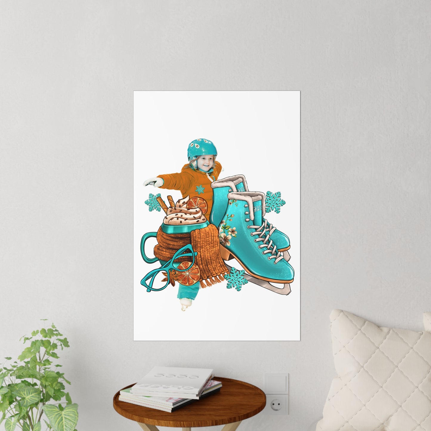 Ice Skating Wall Decals – Winter Fun Decor for Kids' Rooms