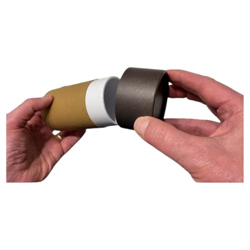 TOBMARC Biodegradable Kraft Paper Packaging Tube | Food-Grade Packaging Tubes for Tea, Coffee and Spices | Eco-friendly Customizable for Branding -12 Pack (Black)