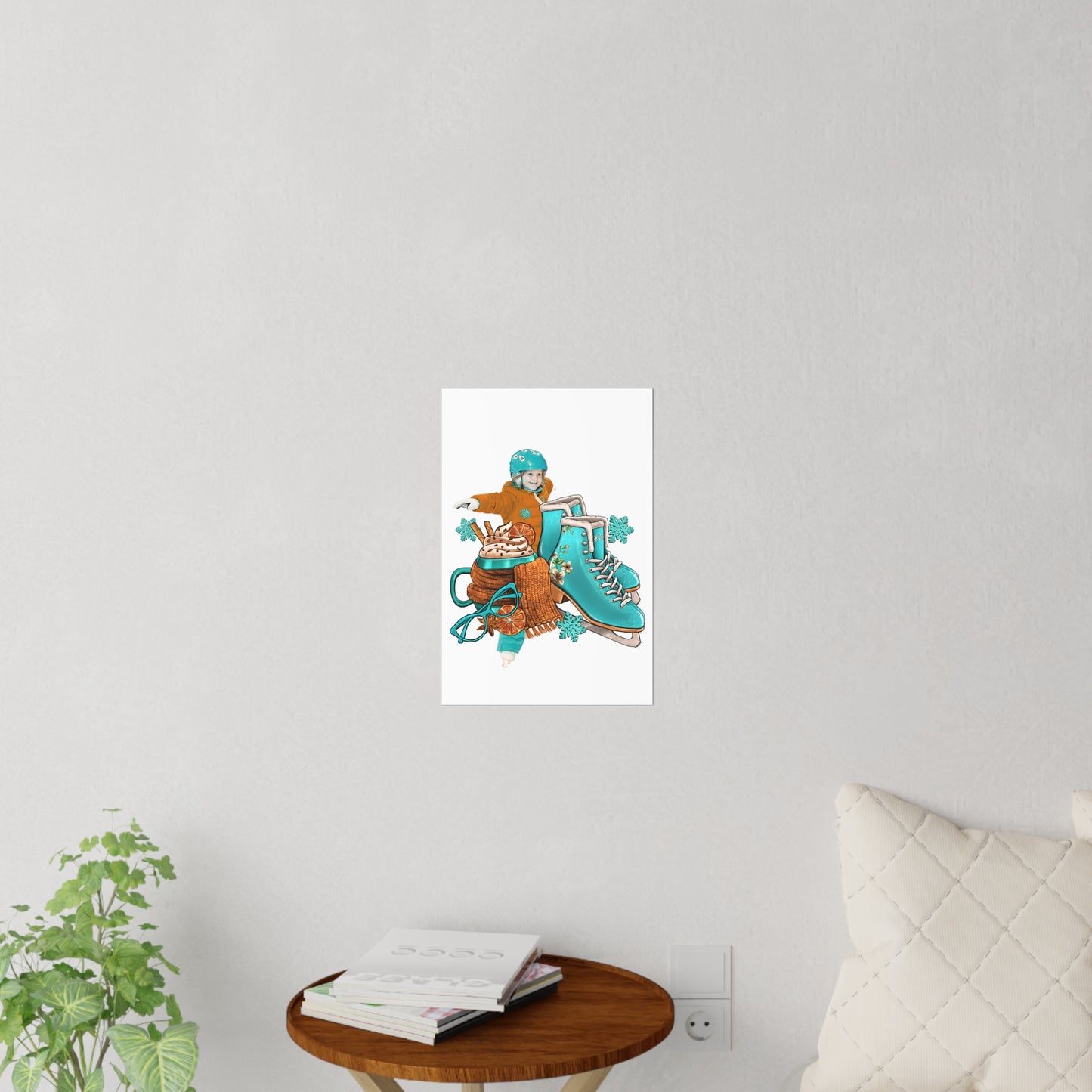 Ice Skating Wall Decals – Winter Fun Decor for Kids' Rooms