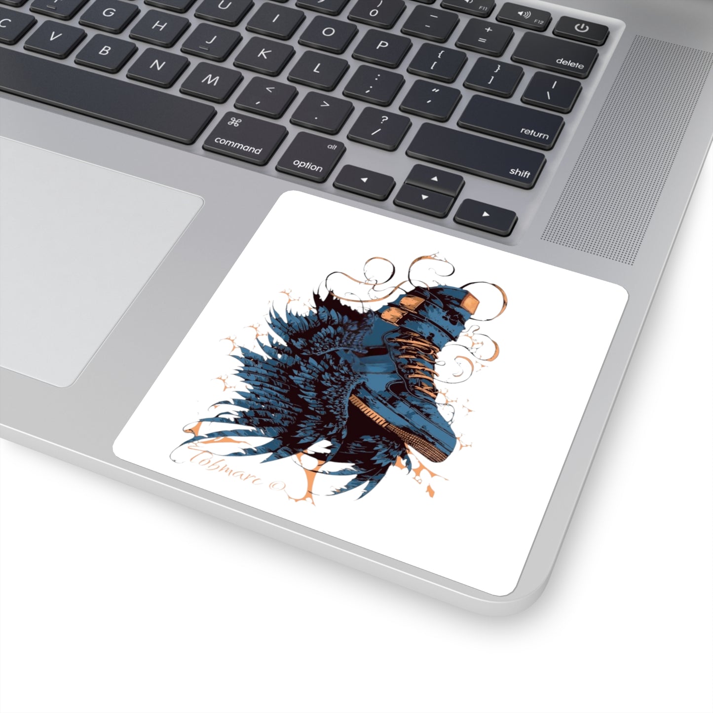 Artistic Sneaker Square Stickers - Cool Vibe for Shoe Lovers