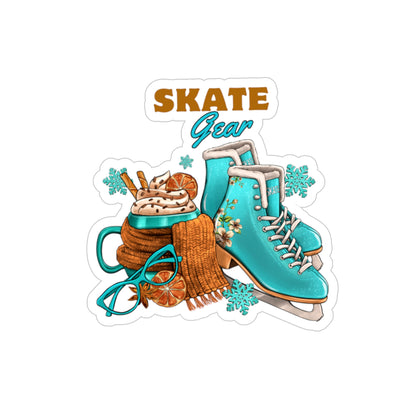 Winter Skate Gear Transparent Die-Cut Sticker - Perfect for Outdoors & Gifts