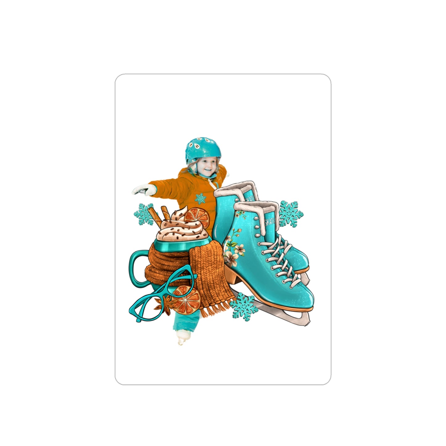 Winter Wonderland Die-Cut Transparent Outdoor Sticker