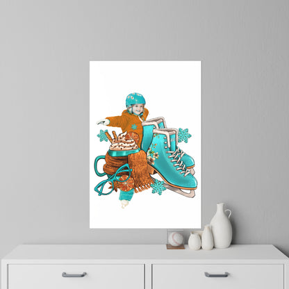 Ice Skating Wall Decals – Winter Fun Decor for Kids' Rooms