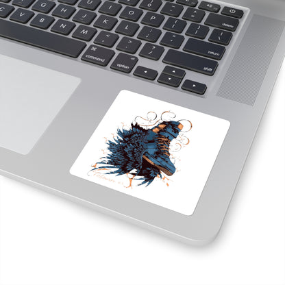 Artistic Sneaker Square Stickers - Cool Vibe for Shoe Lovers