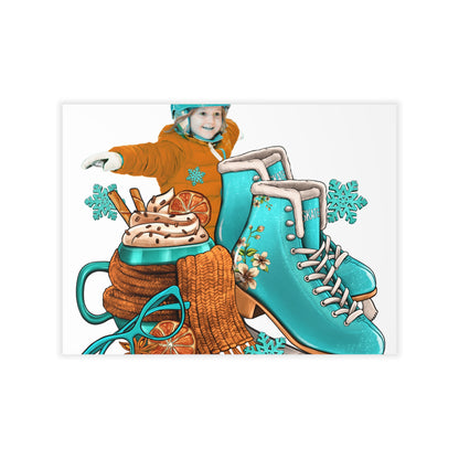 Ice Skating Wall Decals – Winter Fun Decor for Kids' Rooms