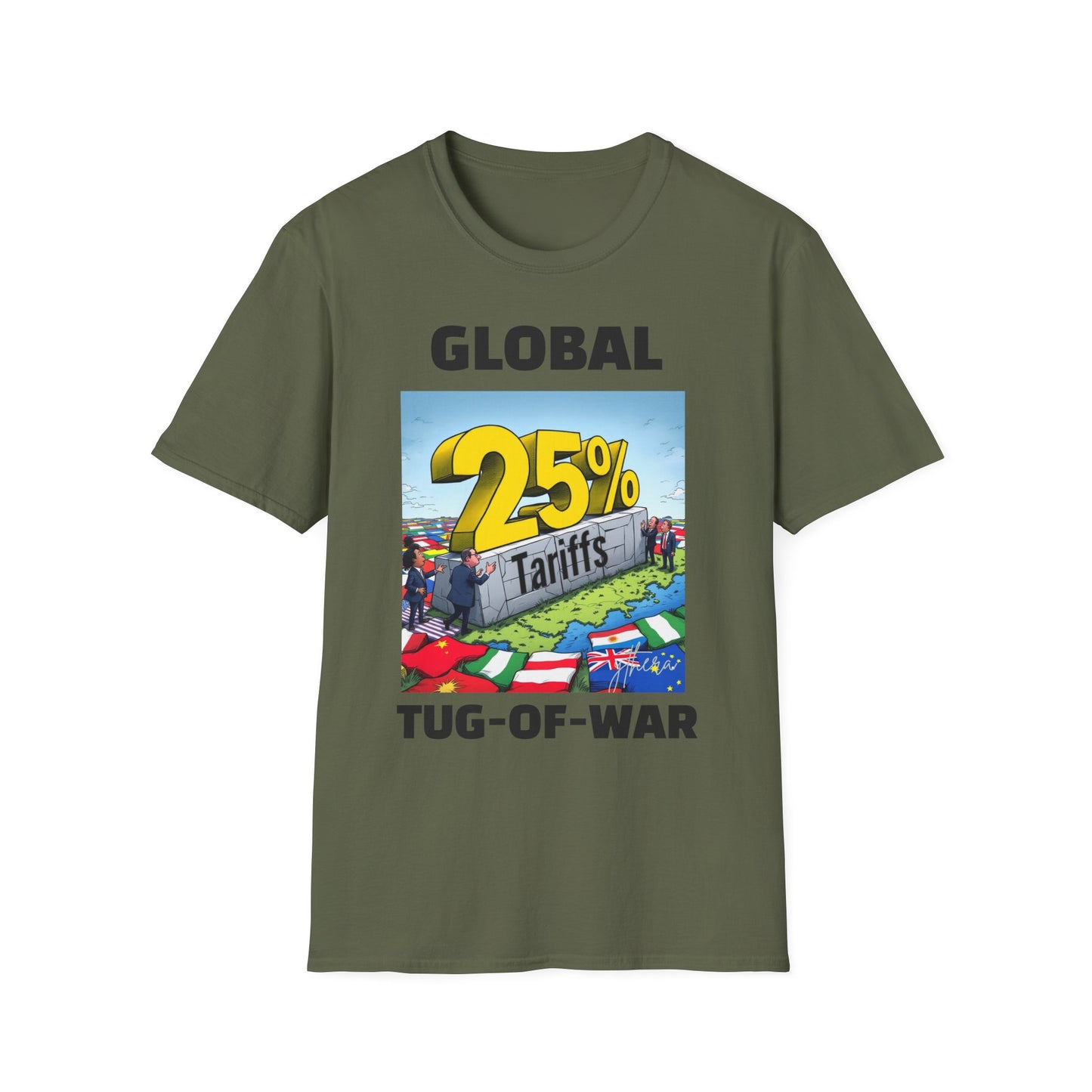 25% Tariff War Unisex T-Shirt – Political Graphic Tee, Trade War Souvenir, Economy Commentary Shirt