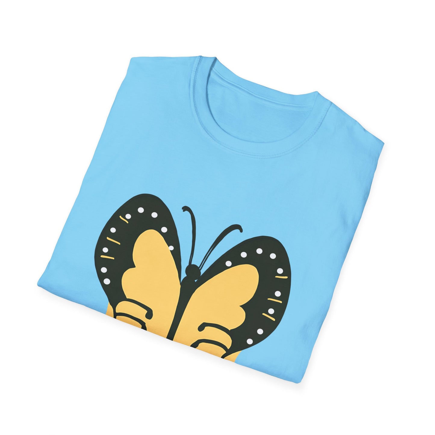 Colorful Butterfly Unisex Softstyle T-Shirt – Perfect for Nature Lovers and Casual Wear