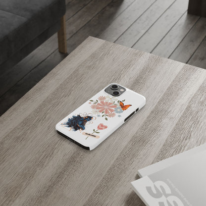 Floral Welcome Slim Phone Case - Vibrant Butterfly Design