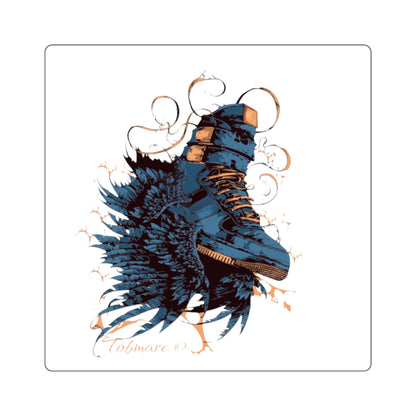 Artistic Sneaker Square Stickers - Cool Vibe for Shoe Lovers