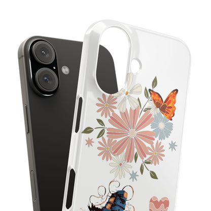 Floral Welcome Slim Phone Case - Vibrant Butterfly Design