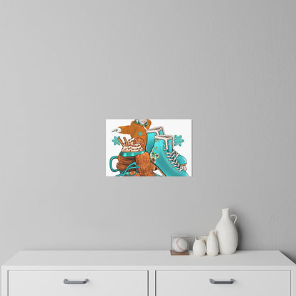 Ice Skating Wall Decals – Winter Fun Decor for Kids' Rooms