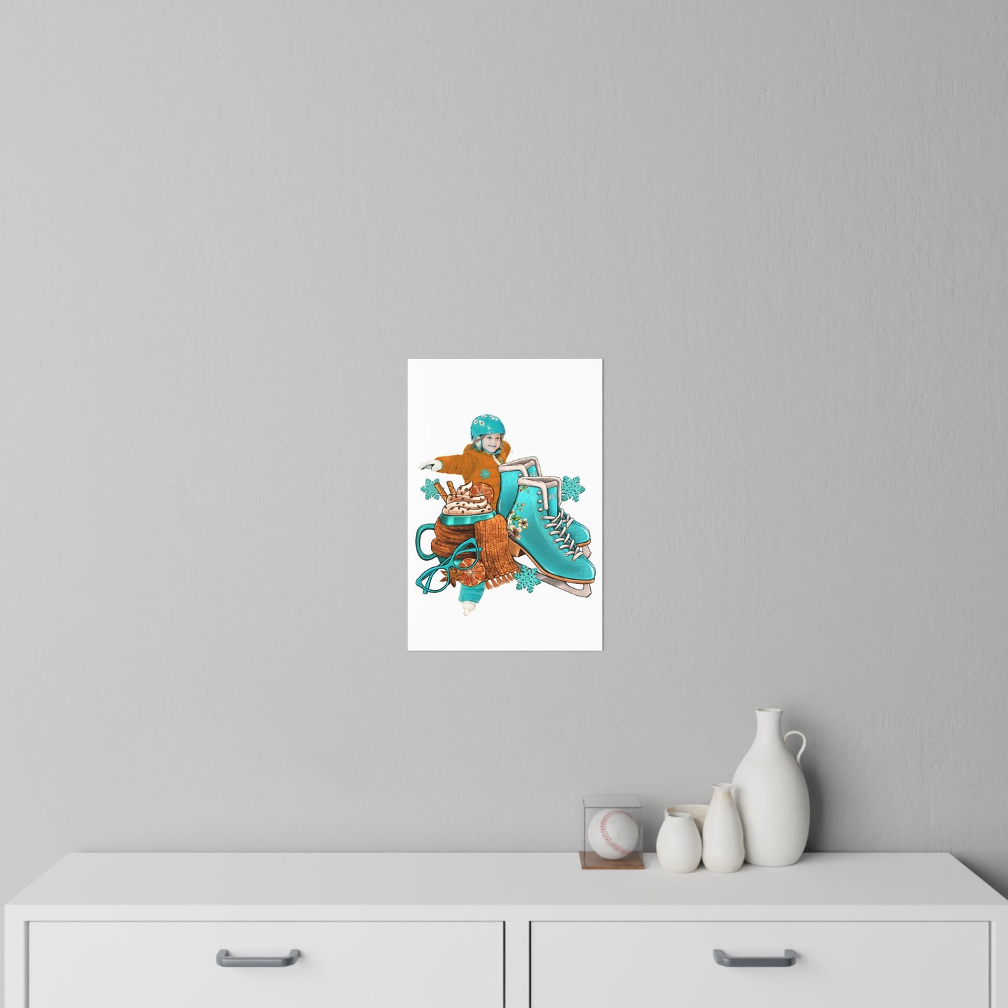 Ice Skating Wall Decals – Winter Fun Decor for Kids' Rooms