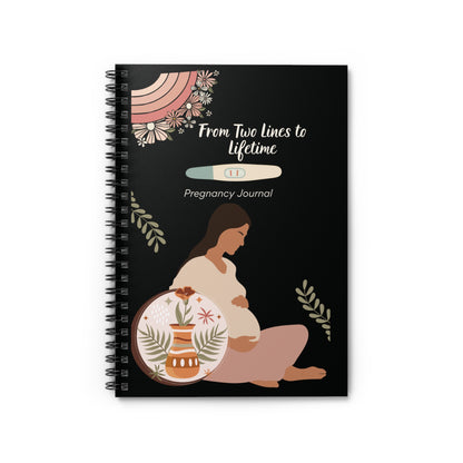 Pregnancy Journal - From Two Lines to Lifetime, Maternity Notebook, Baby Shower Gift, Expecting Mothers Planner, Personal Pregnancy Diary